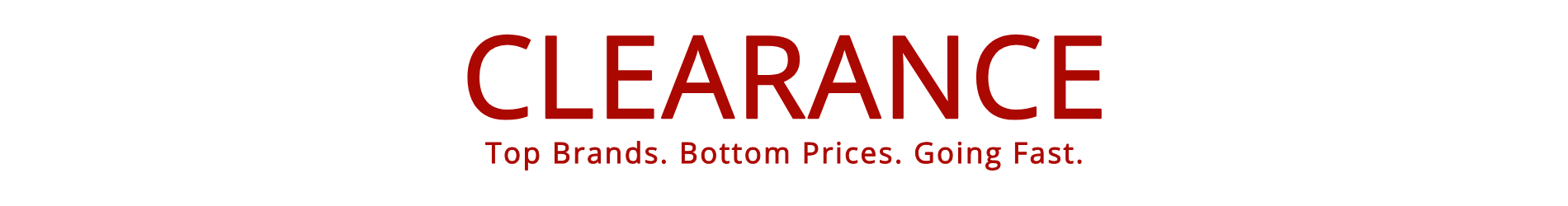 Clearance deals